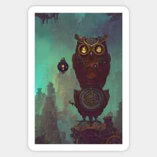 Steampunk Owl Sticker